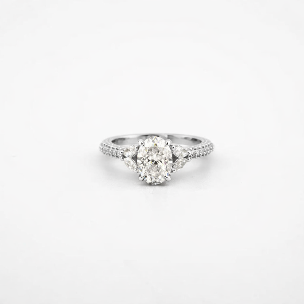 Oval Lab Diamond Engagement Ring