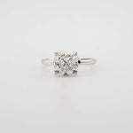 Cushion Cut Engagement Ring featuring a 4.10 ct diamond in 14kt white gold setting with VVS2 clarity.