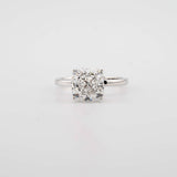 Cushion Cut Engagement Ring featuring a 4.10 ct diamond in 14kt white gold setting with VVS2 clarity.