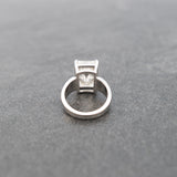 Emerald Lab Diamond Engagement Ring