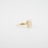 Radiant Hidden Halo Diamond Engagement Ring