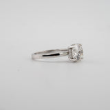 Round Hidden Halo Lab Diamond Engagement Ring
