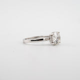 Round Hidden Halo Lab Diamond Engagement Ring