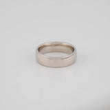Mens 14k white gold wedding band