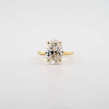 Oval Hidden Halo Lab Diamond Engagement Ring